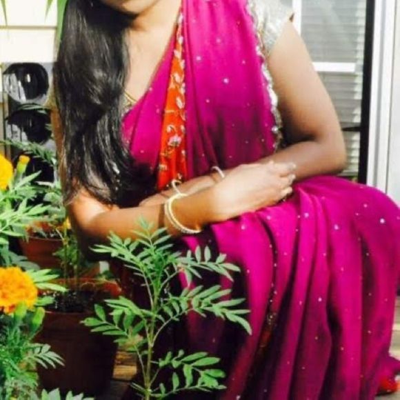 Party wear saree with matching blouse - Picture 5 of 5